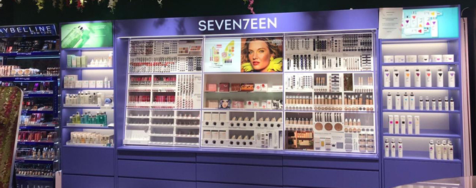 Seventeen Cosmetics stand